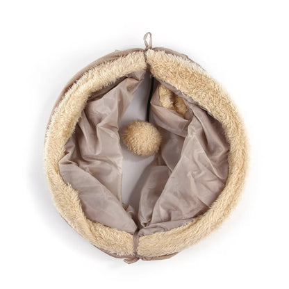 Tunnel pliable en peluche pour chat, jouets pour animaux de compagnie
