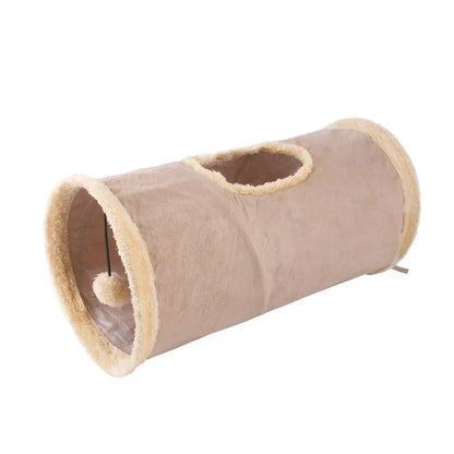 Tunnel pliable en peluche pour chat, jouets pour animaux de compagnie